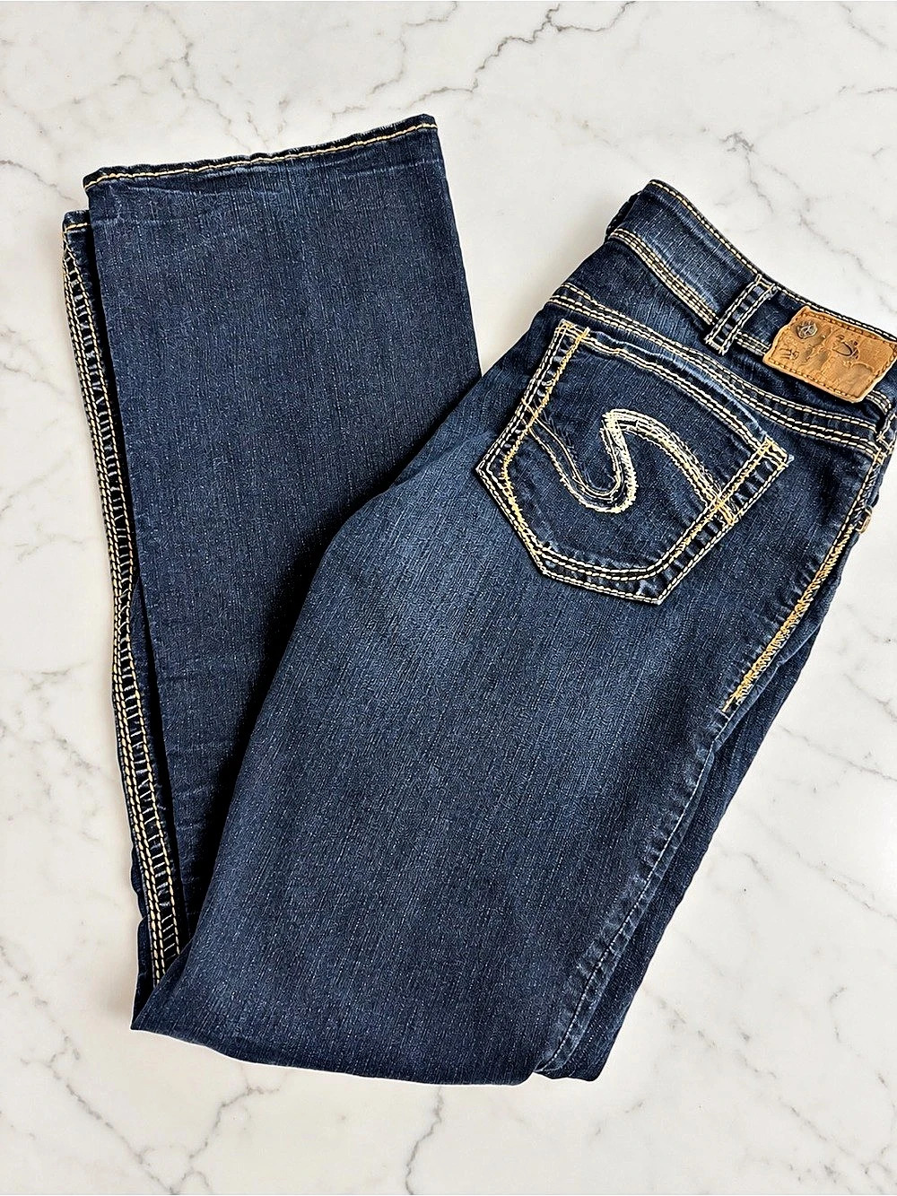 Suki Midboot Bootcut Jeans in Blue Waist 33 Length 35